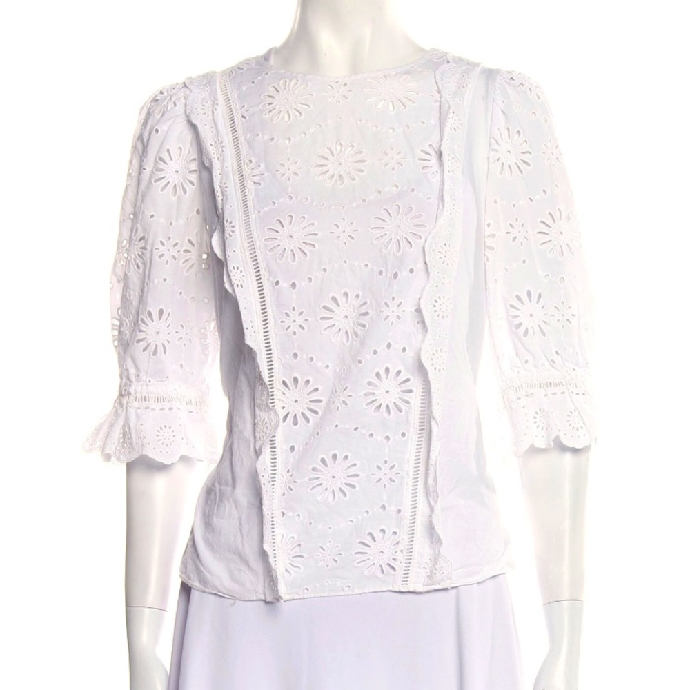 Veronica Beard white lace blouse